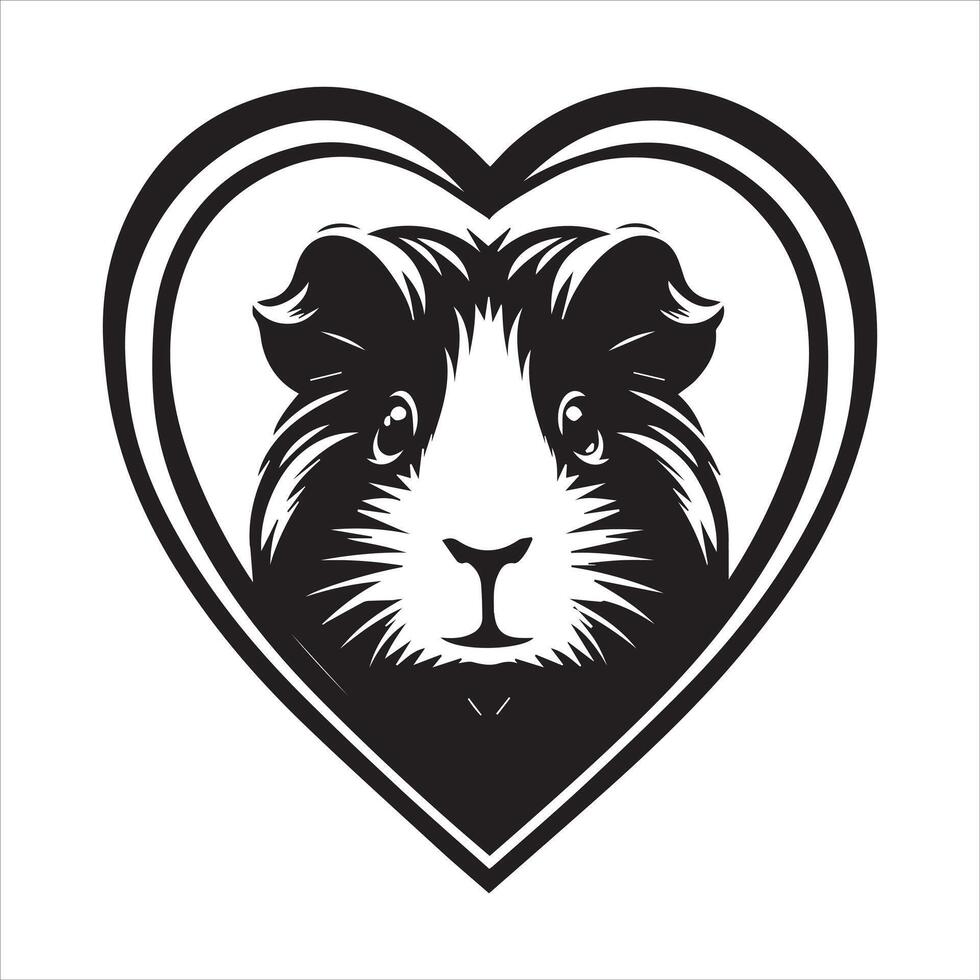 Isolated Guinea Pig Animal on White for Design vector