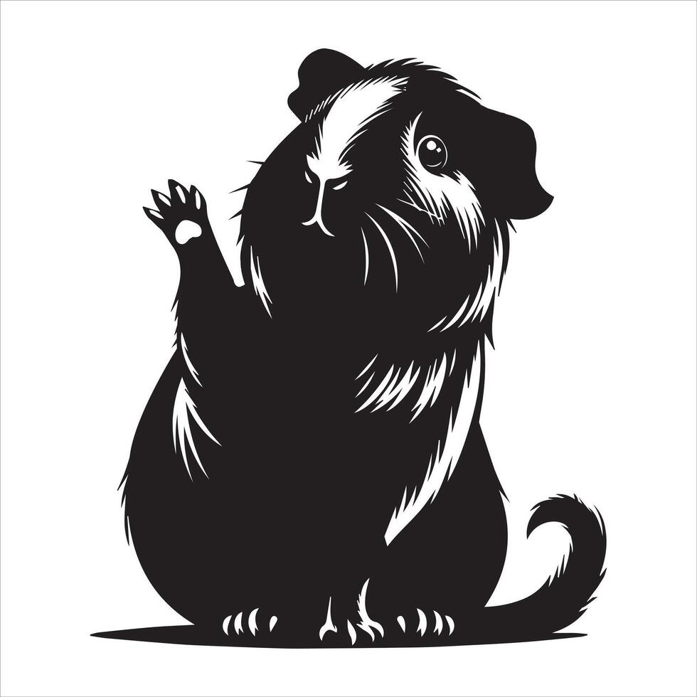 Isolated Guinea Pig for Educational Use vector