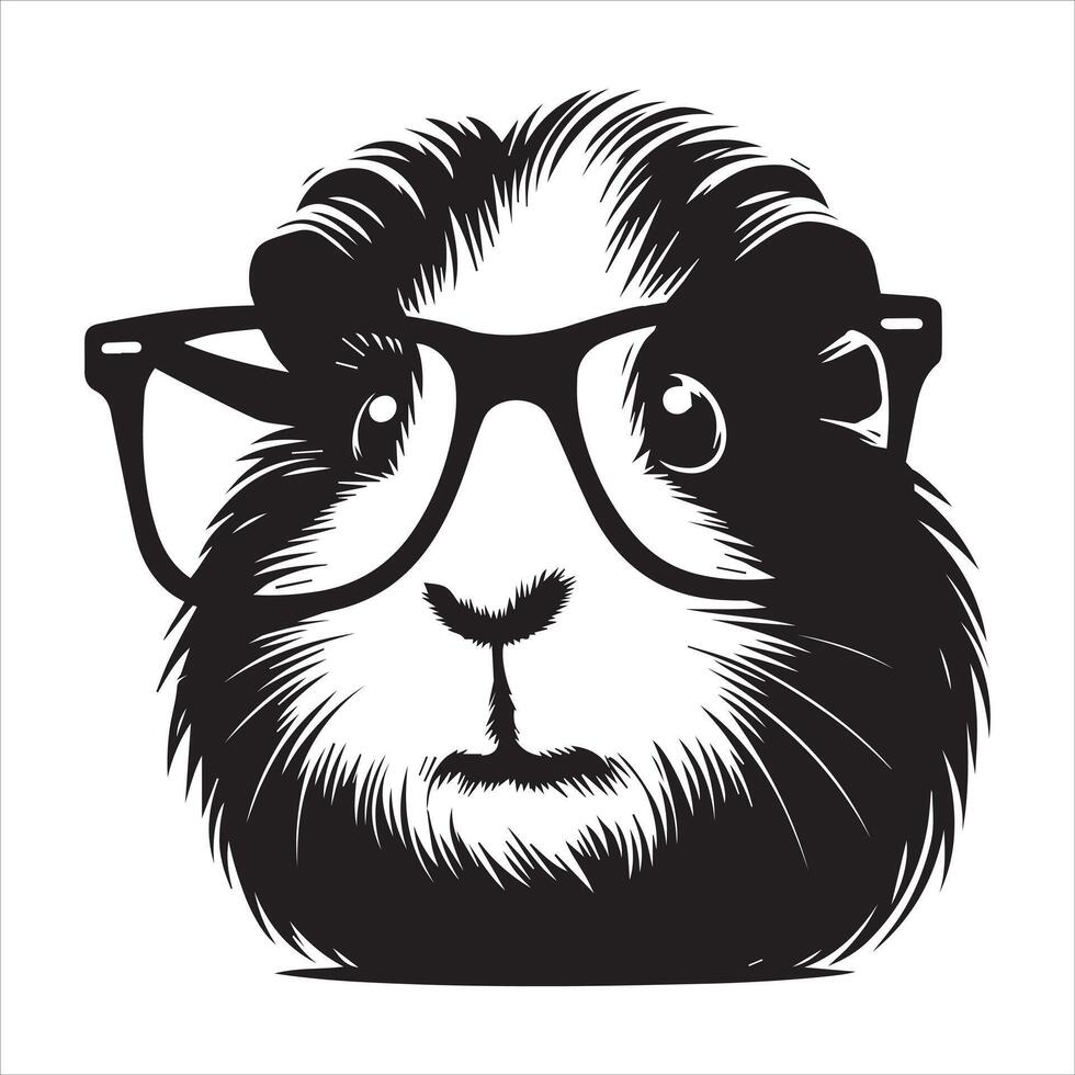 Guinea Pig Animal Image on White Background vector
