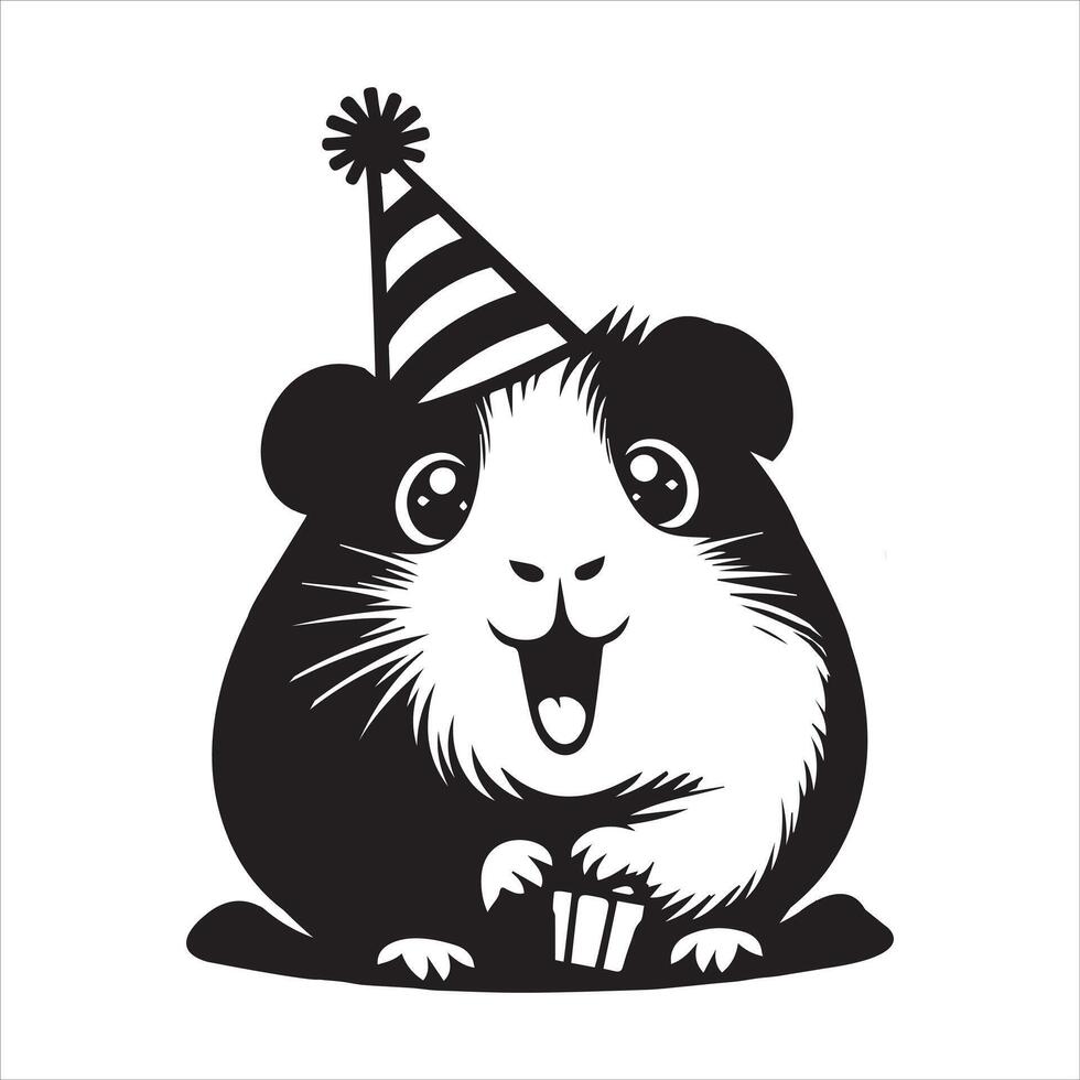 Guinea Pig Silhouette for Digital Downloads vector