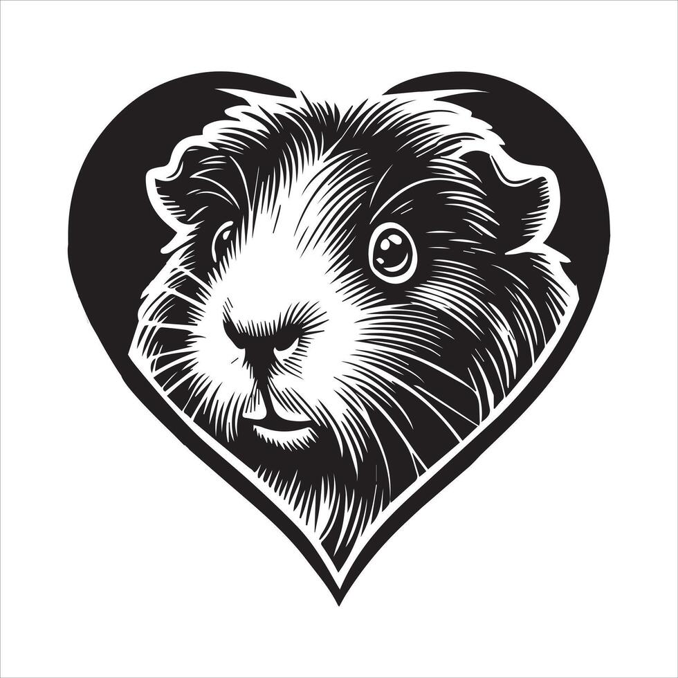 Guinea Pig Silhouette Illustration for Blogs and Websites vector