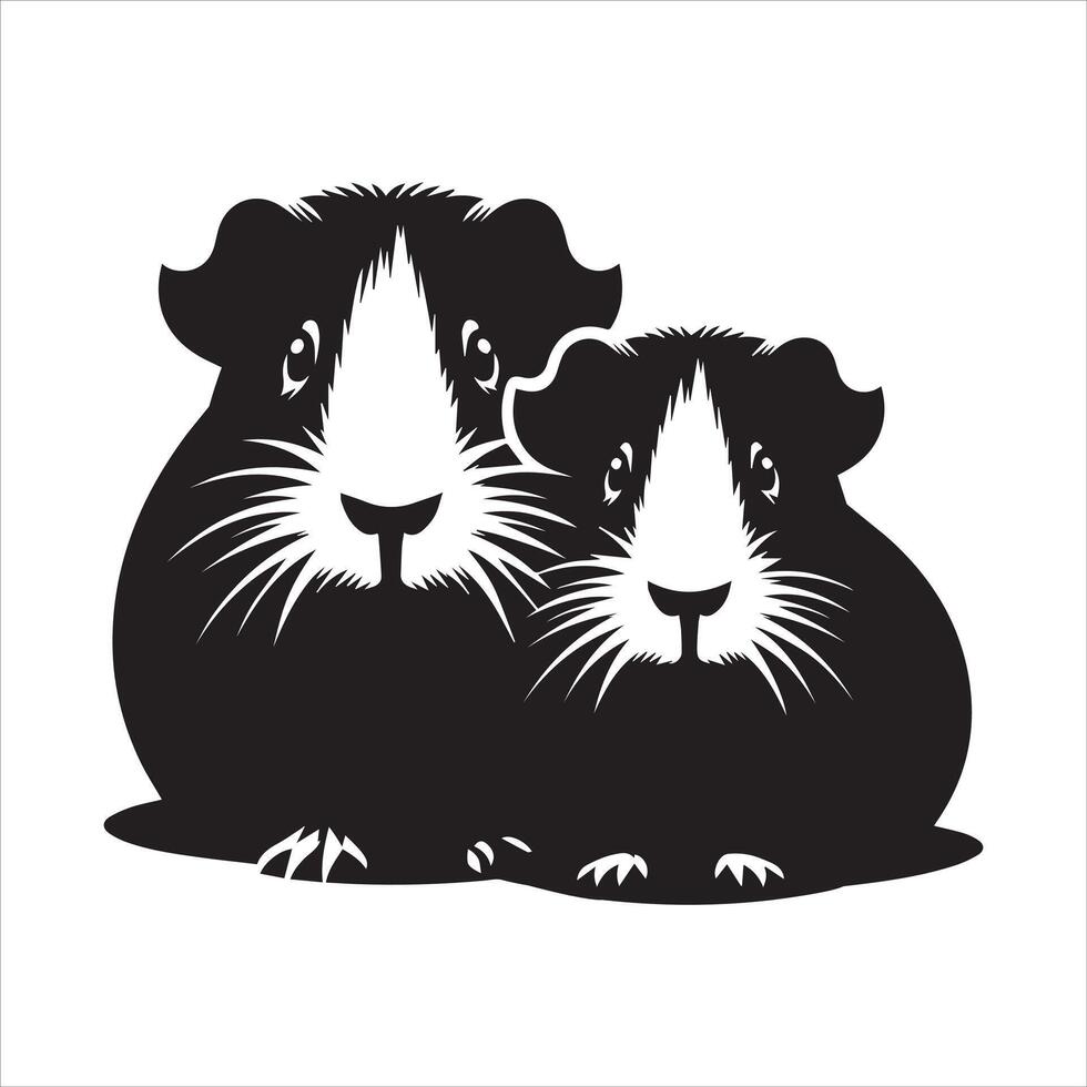 Guinea Pig Silhouette for T-shirt Design vector