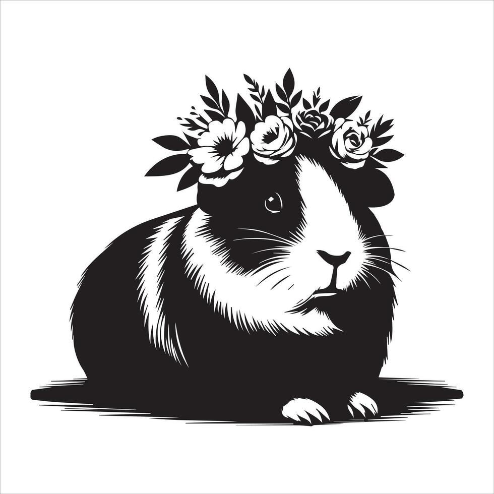 Guinea Pig Animal Isolated on White Background vector