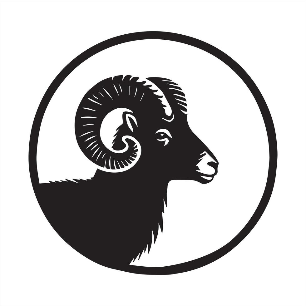 Silhouette of Bighorn Sheep on Canyon Ridge vector