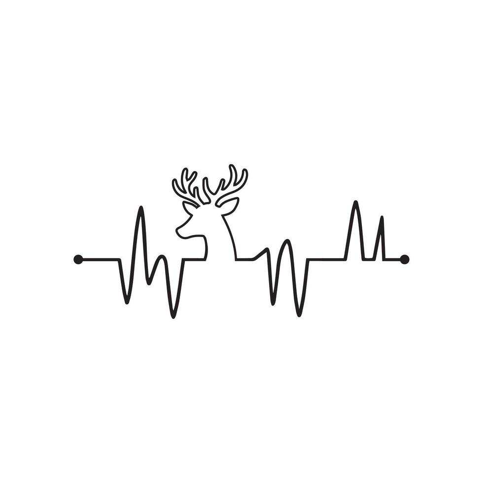 Silhouettes of Hunters in the Wild Deer vector