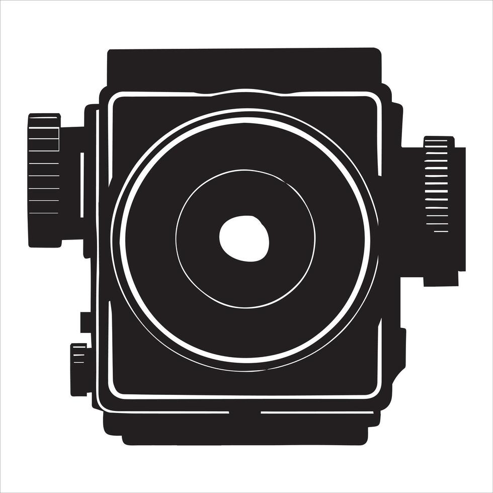 Classic Vintage Camera Silhouette Graphic vector
