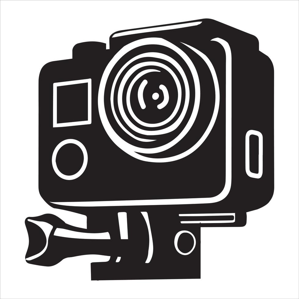 Simple Camera Silhouette Artwork vector