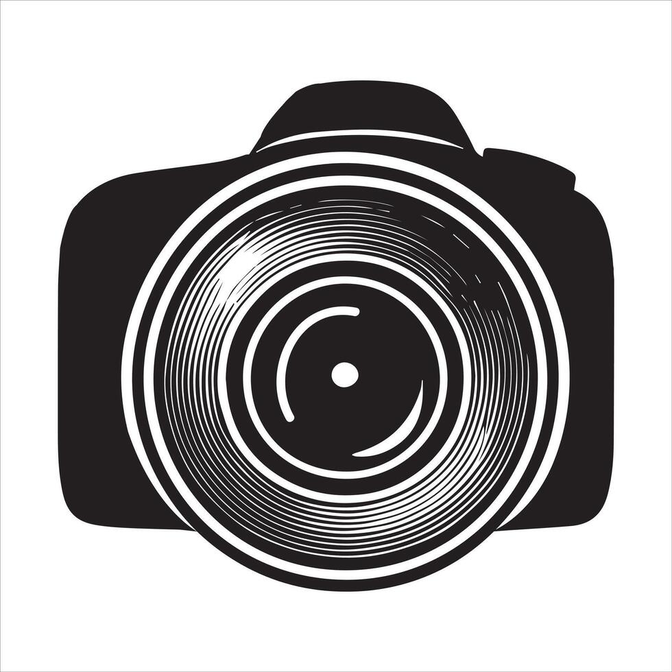 Camera Silhouette Illustration Design vector