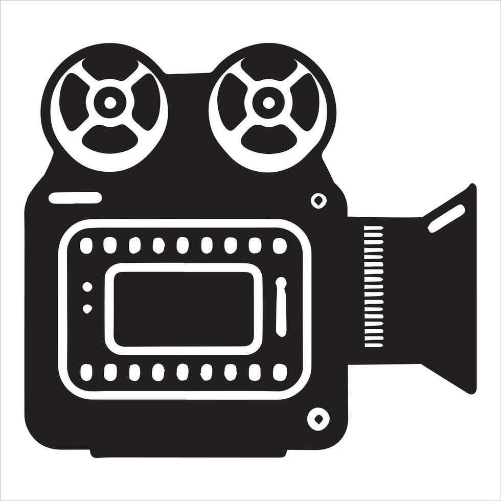 Vintage Camera Shape Silhouette Graphic vector