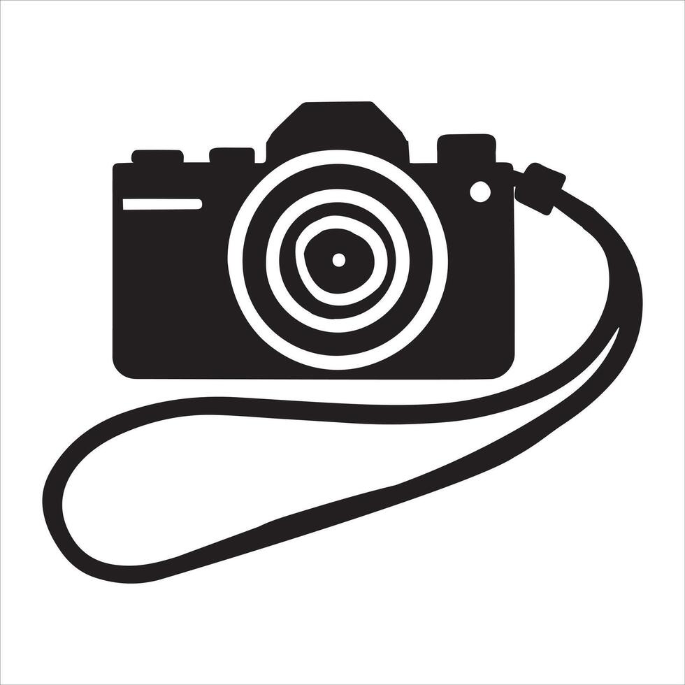 Silhouette of a Photo Camera Illustration vector