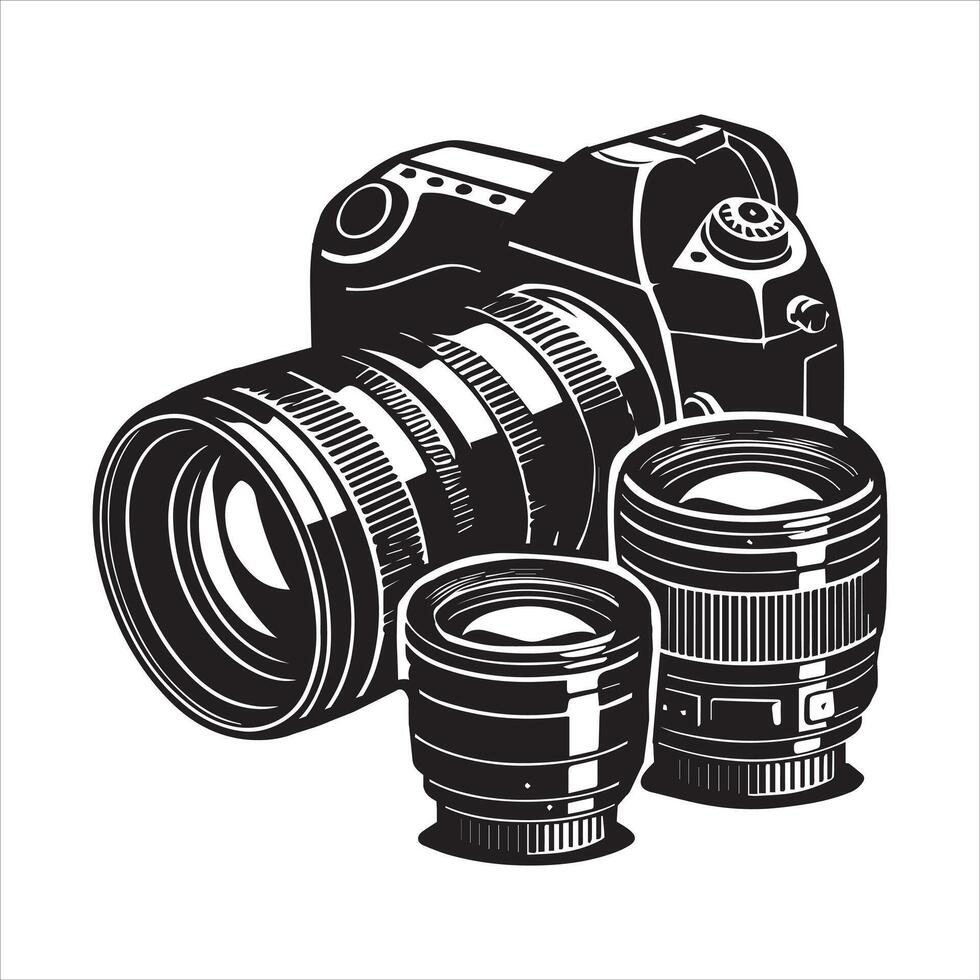 Vintage Camera Illustration Artwork vector