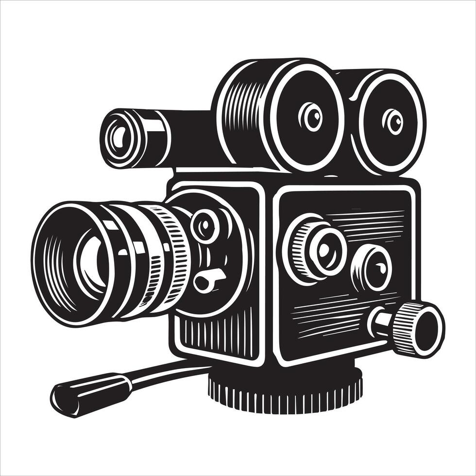 Camera Outline Silhouette Artwork vector