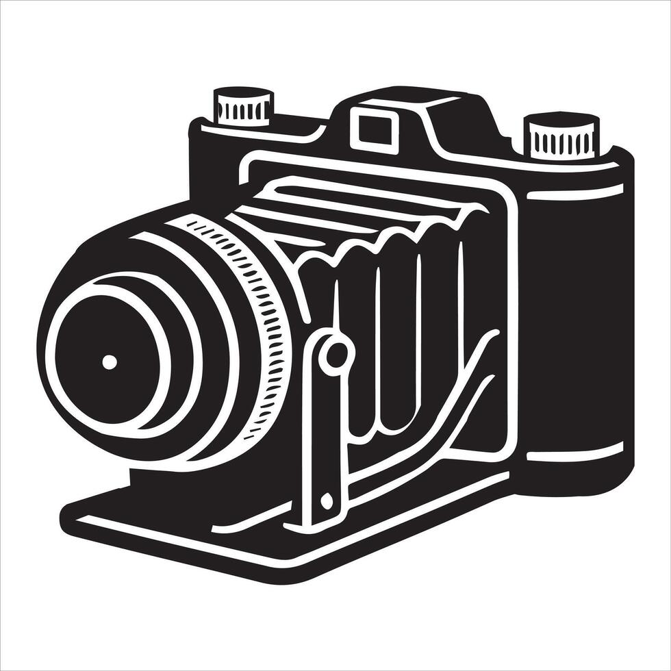 Camera Shape Silhouette Design Clip art vector