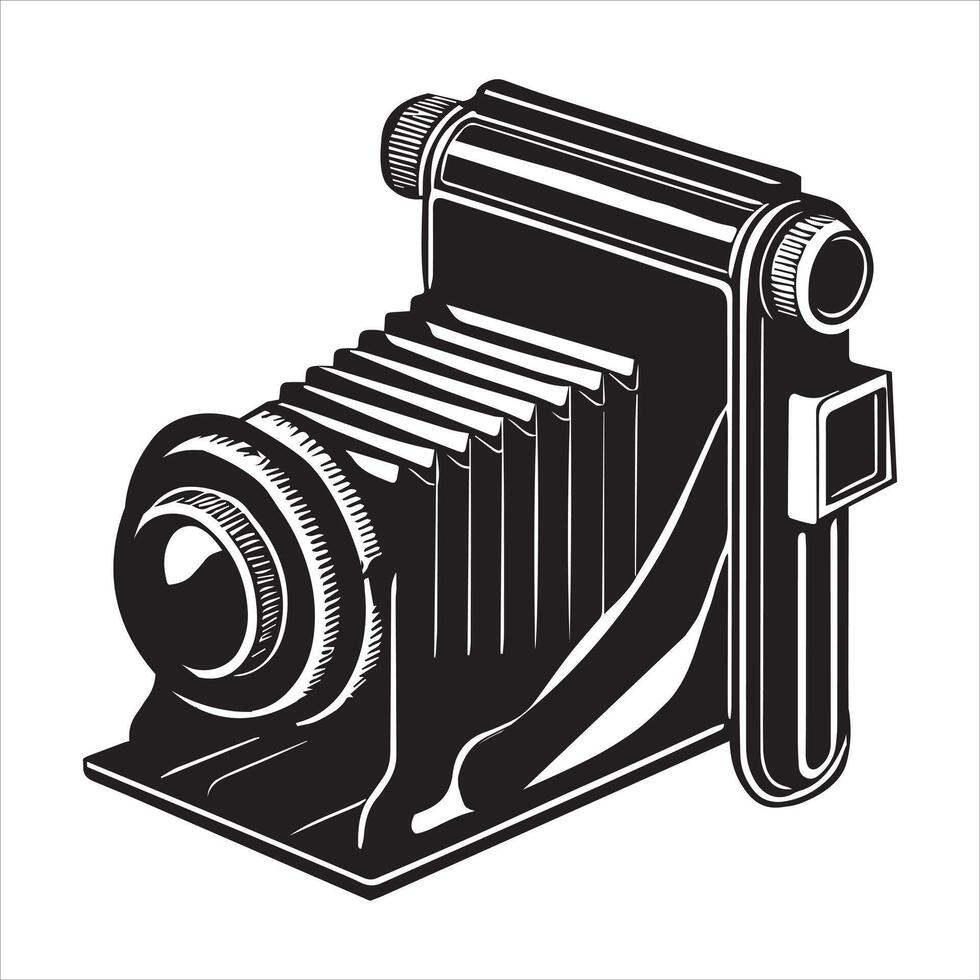 Old School Camera Silhouette Clip art vector
