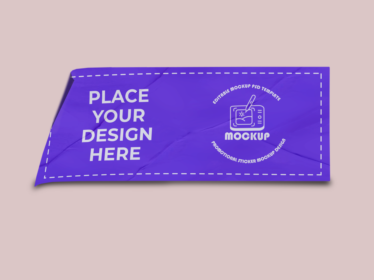 Custom Shape Sticker Mockup Design Template psd