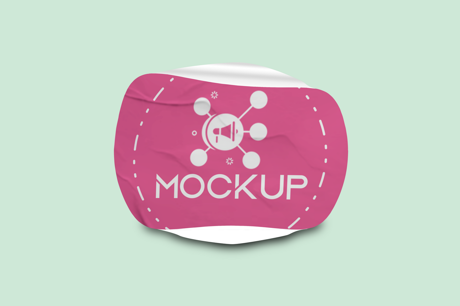 Peelable Sticker Mockup Design Template psd