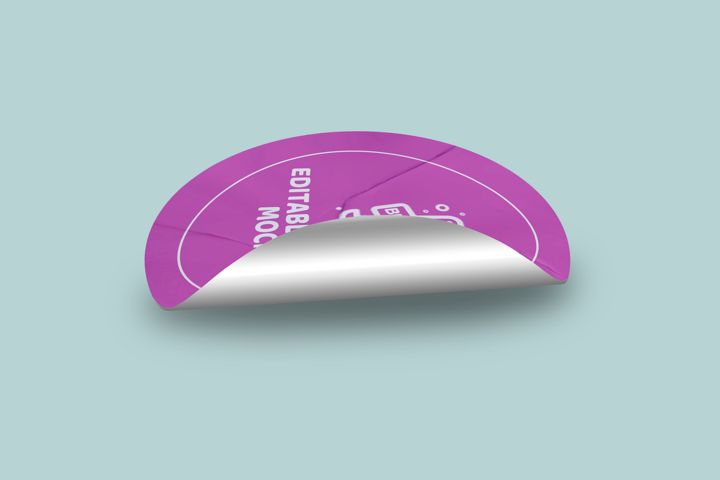 DIY Sticker Mockup Design Template psd