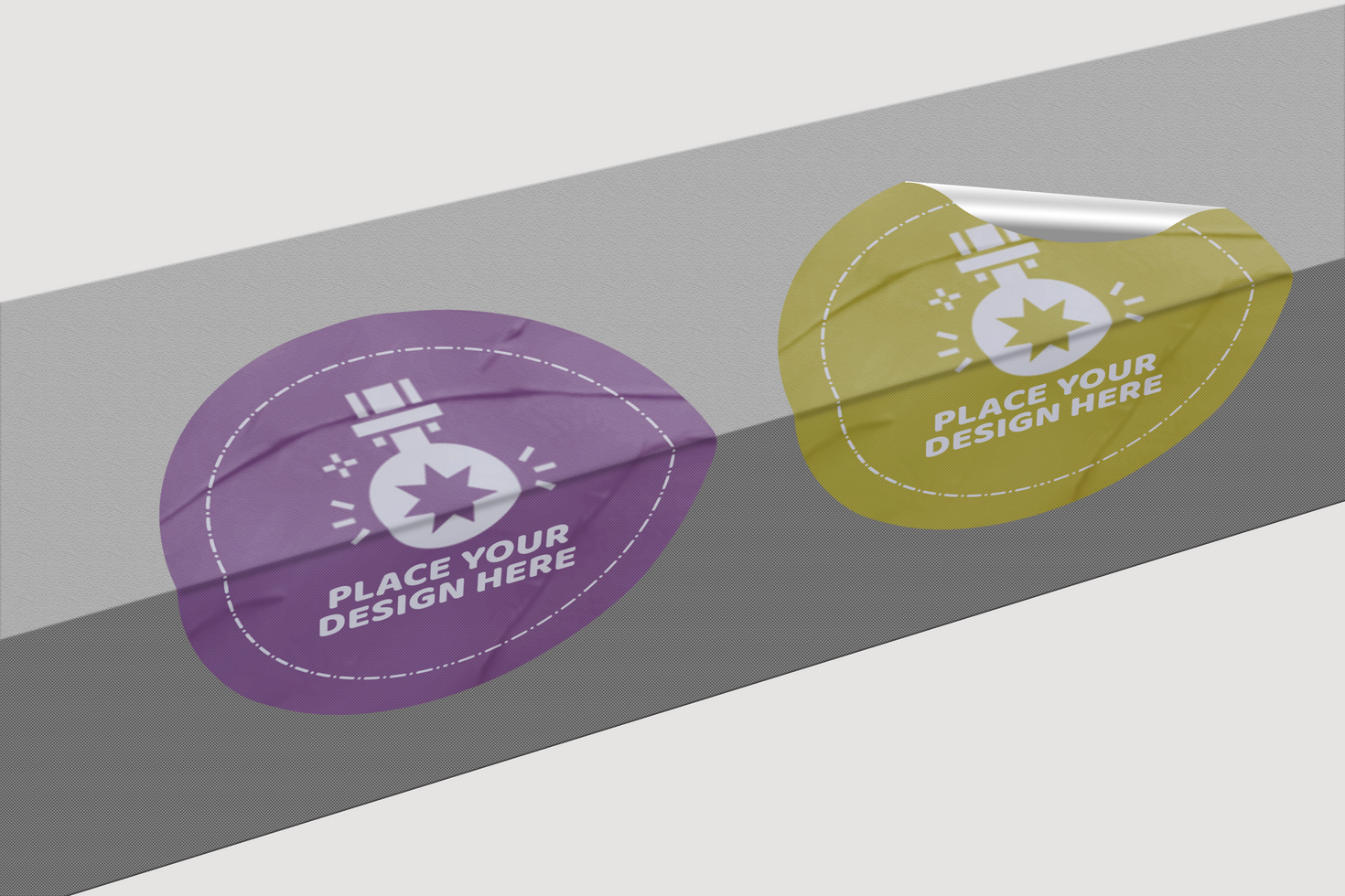 Modern Corporate Sticker Mockup Design Template psd