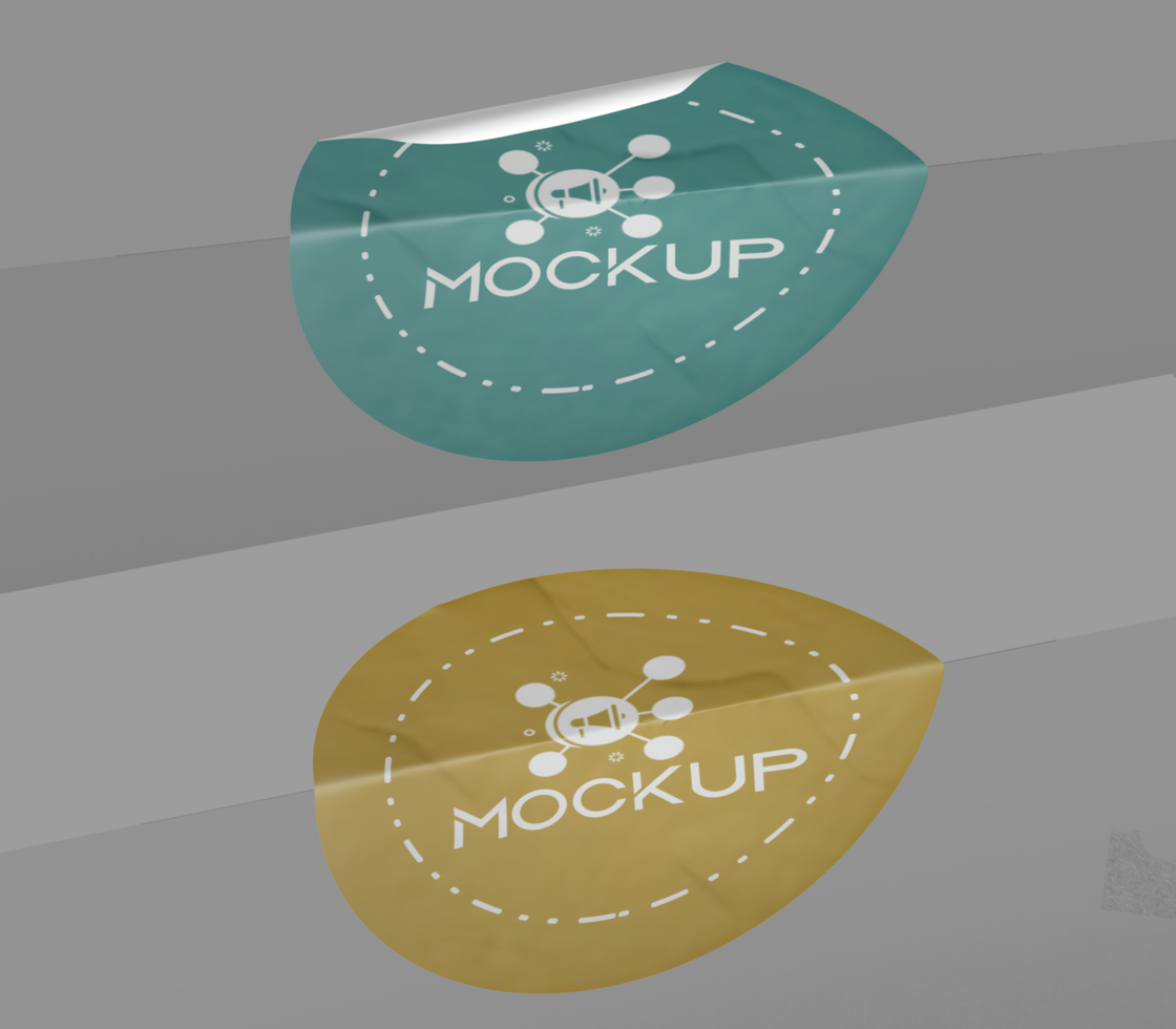 Event Label Sticker Mockup Design Template psd