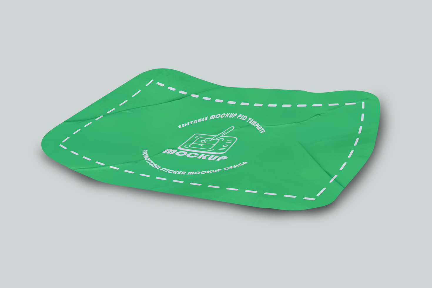 Neon Sticker Mockup Design Template psd