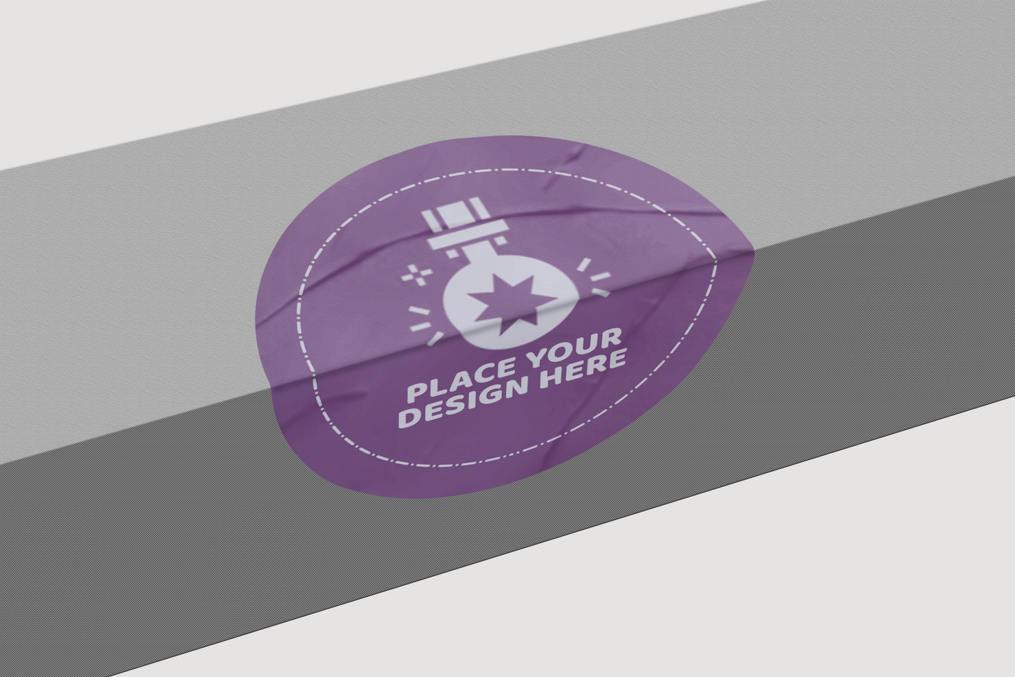 Metallic Sticker Mockup Design Template psd