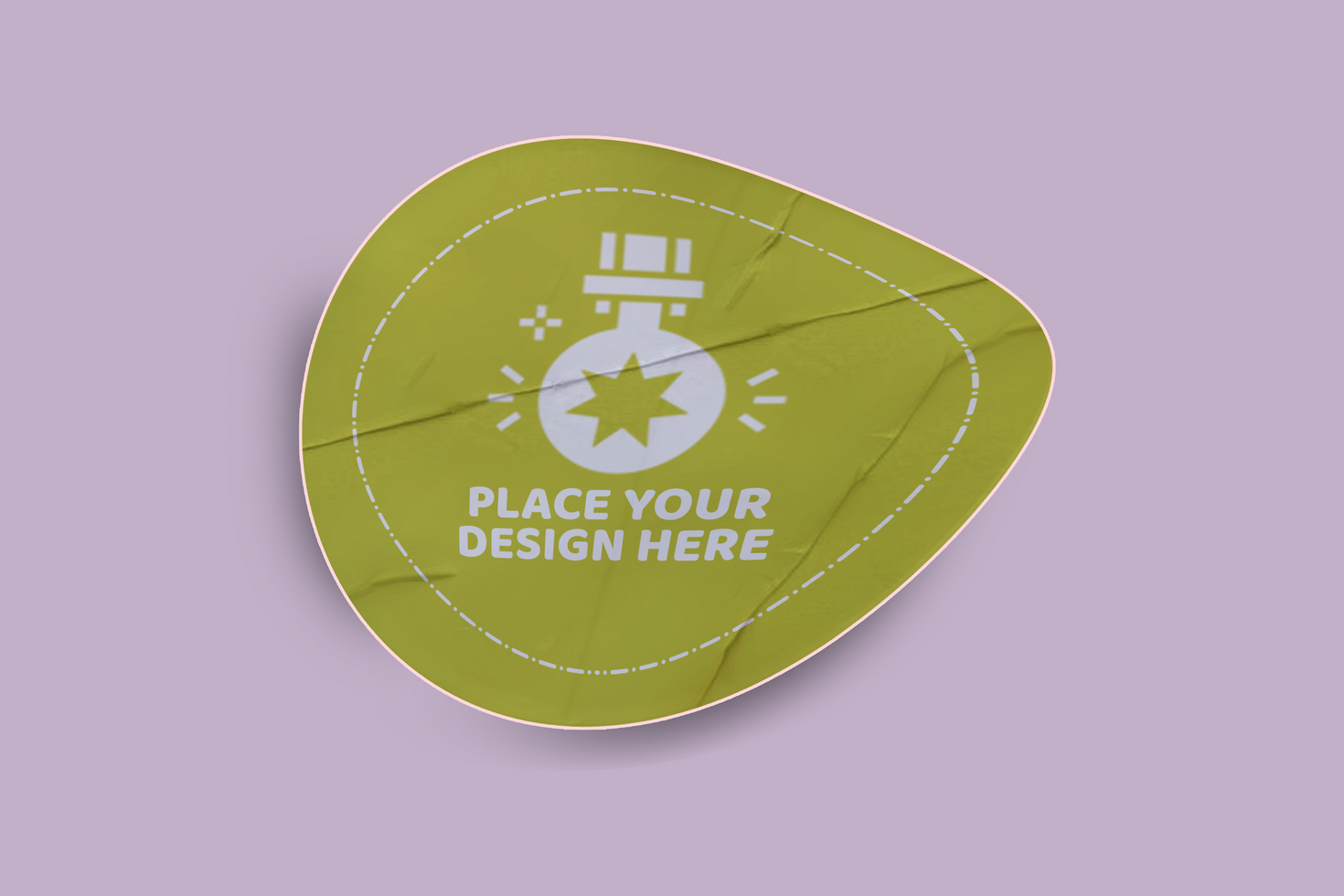 Designer Sticker Mockup Design Template psd