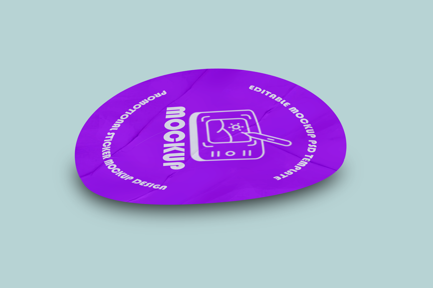 Eco-Friendly Sticker Mockup Design Template psd