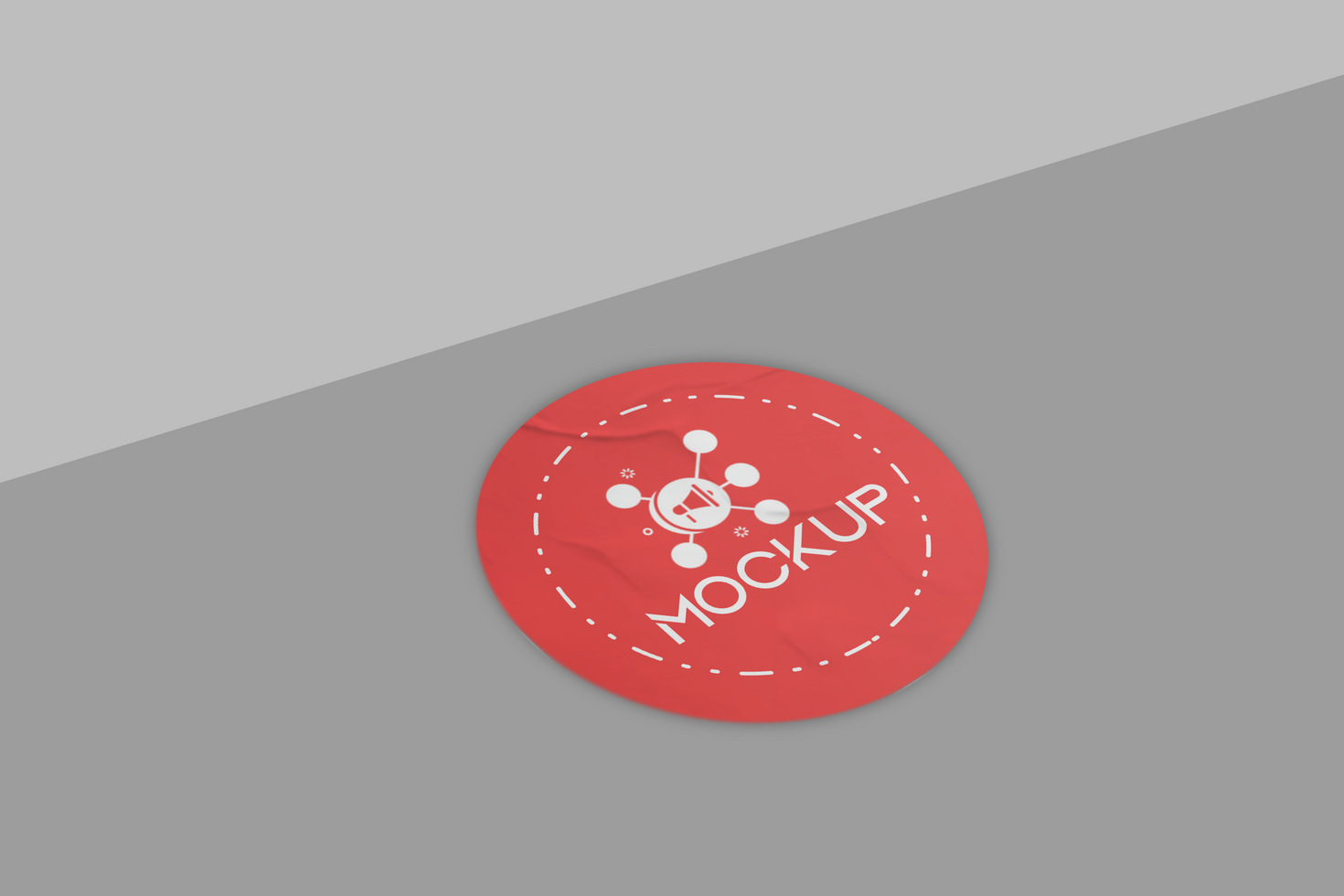 Professional Sticker Mockup Design Template psd