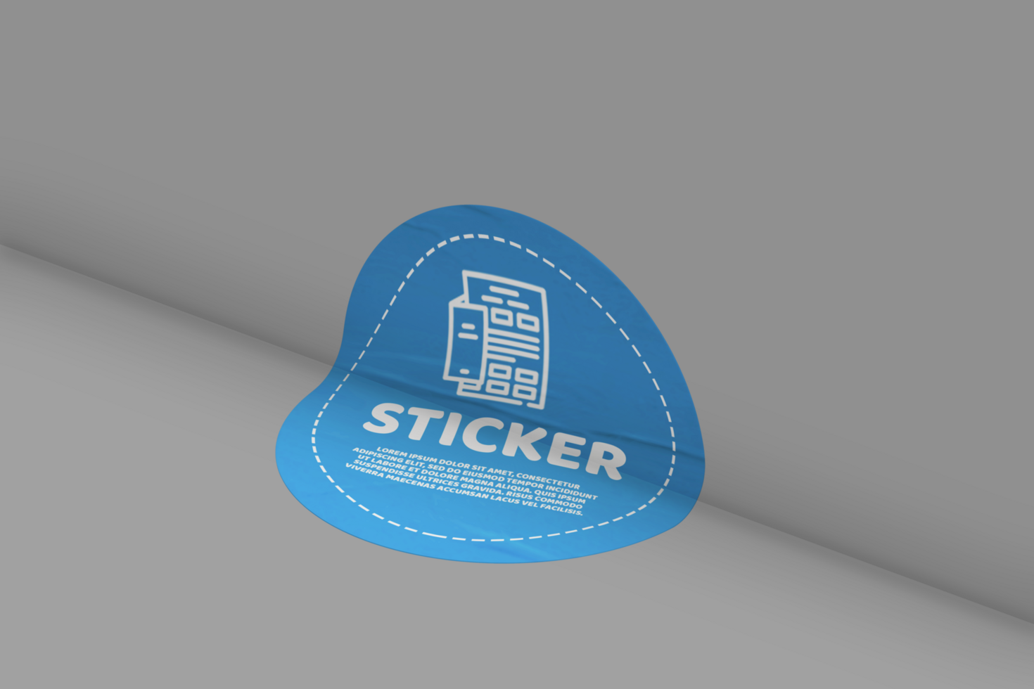 Stylish Minimal Sticker Mockup Template Promotional Label Tag Mockup psd