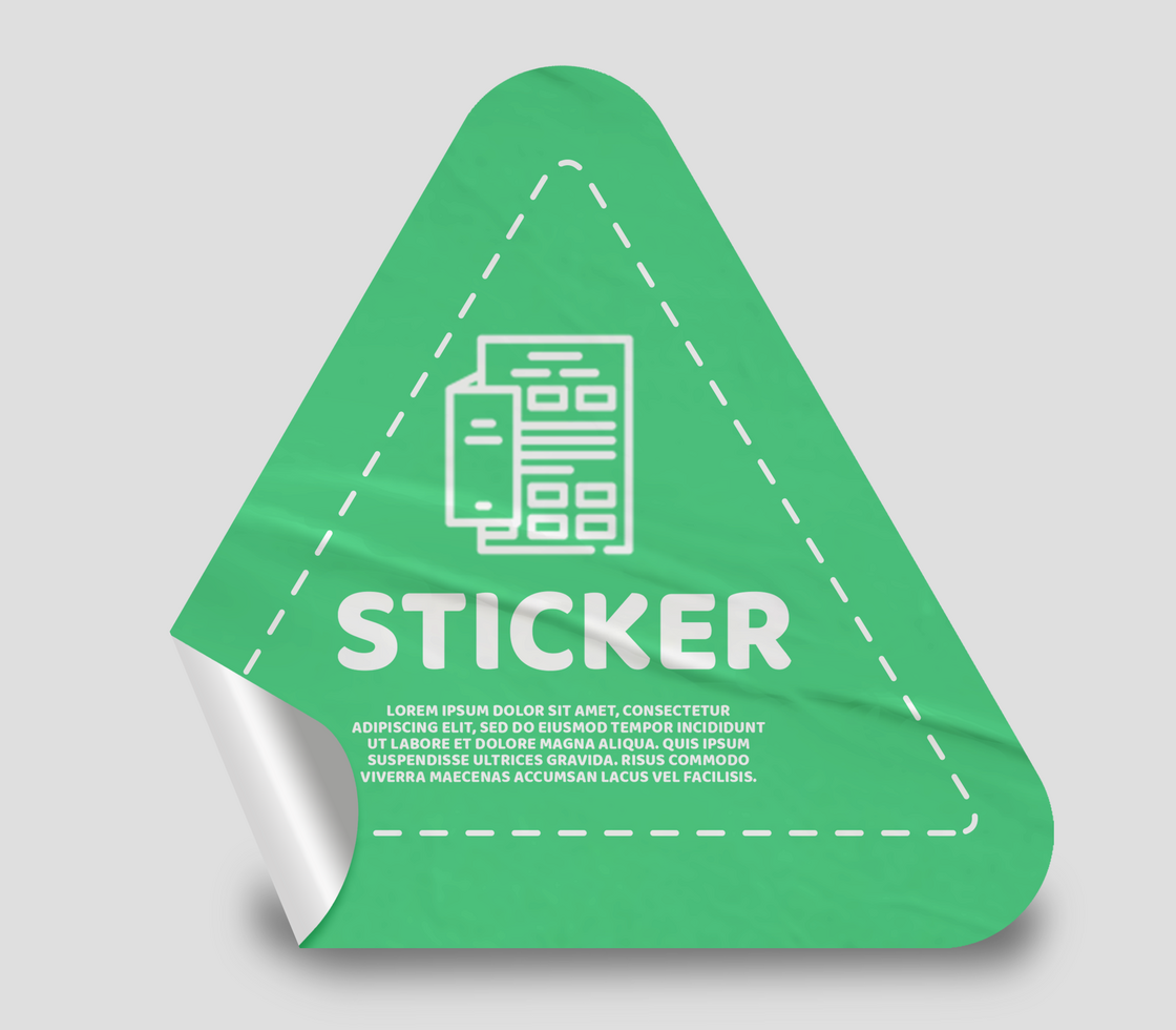 Youthful Branding Sticker Mockup Design Template psd