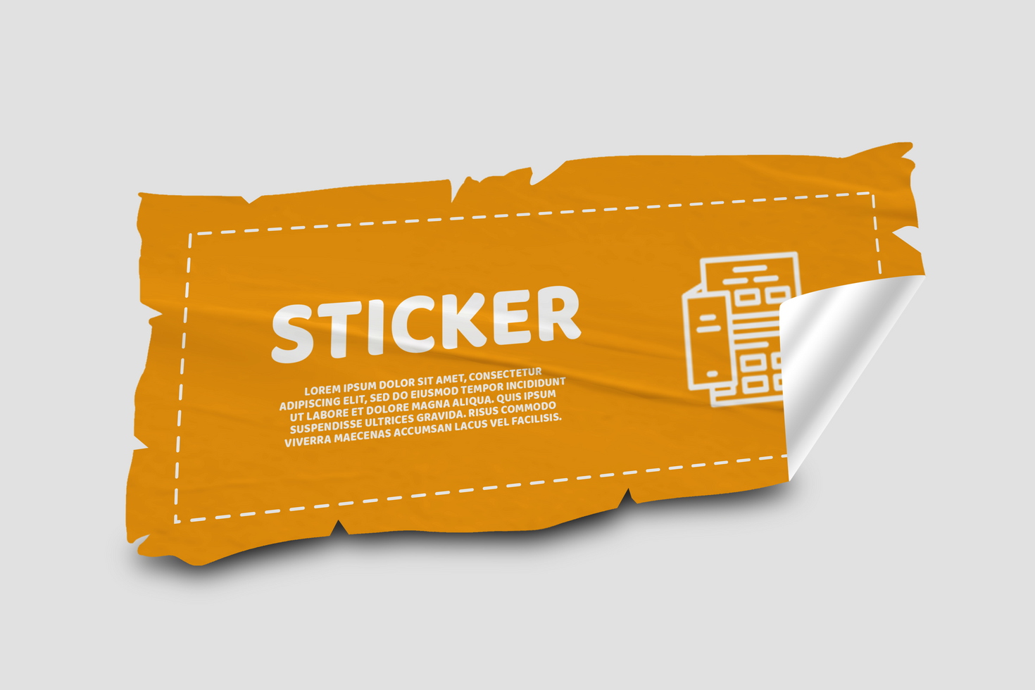 Premium Branding Sticker Mockup Design Template psd