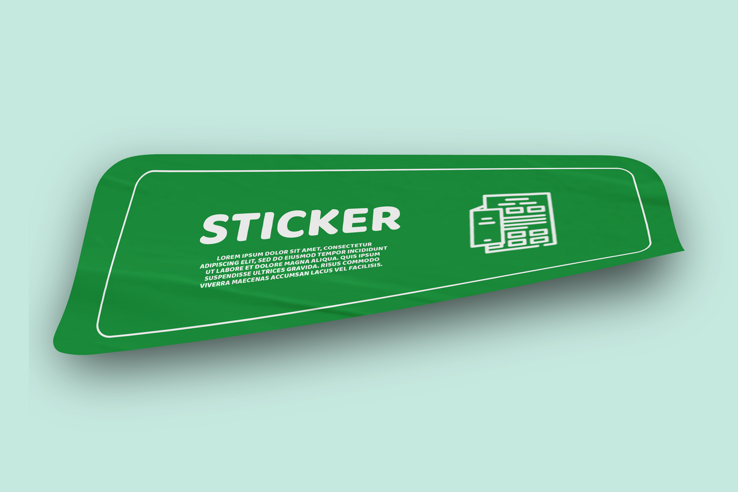 Sticker Mockup Design Template Label Tag psd