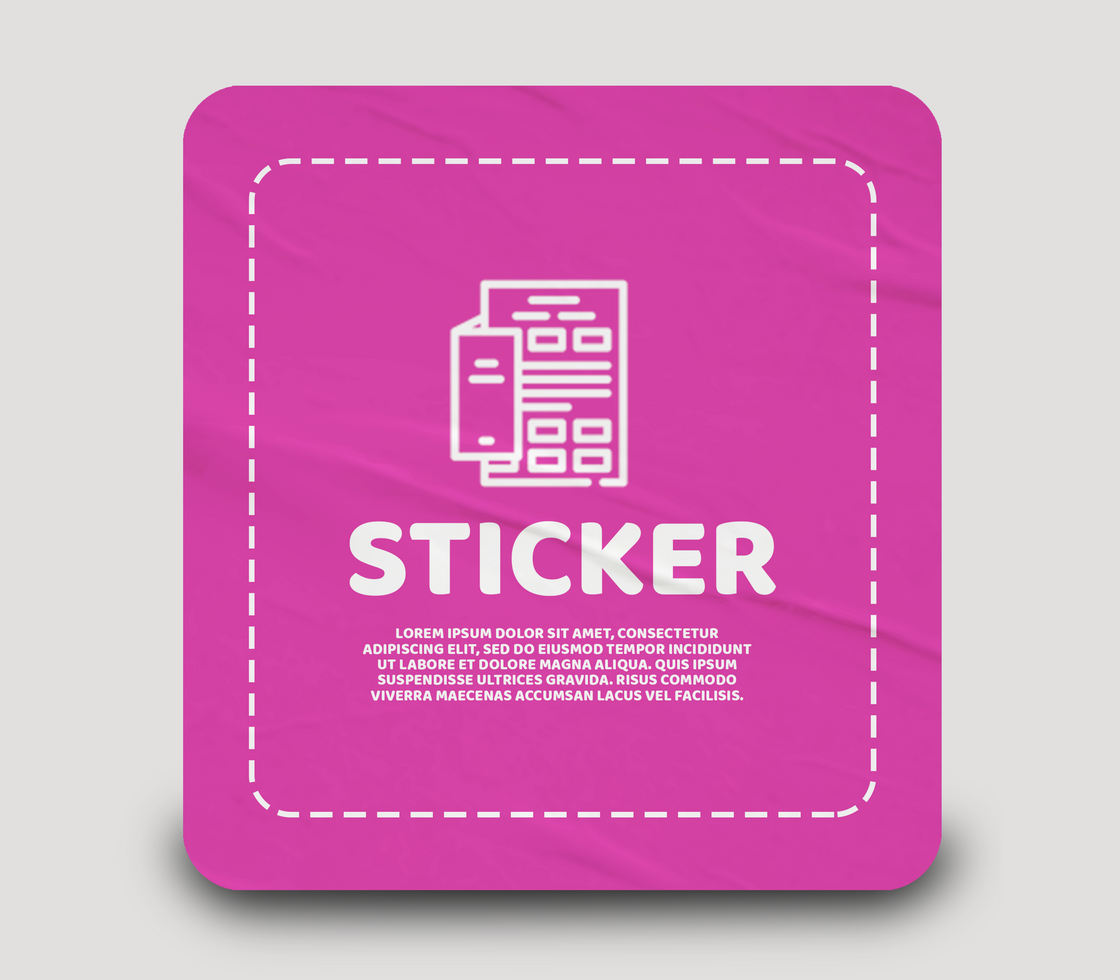 Event Promotion Sticker Mockup Design Template psd