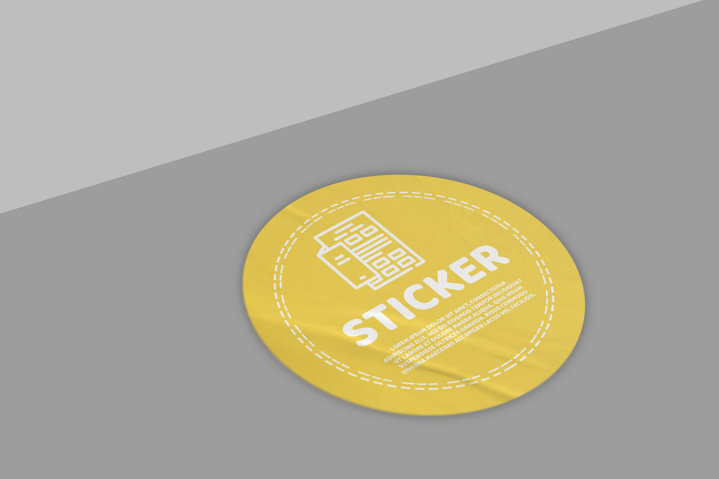 Office Use Sticker Mockup Design Template psd