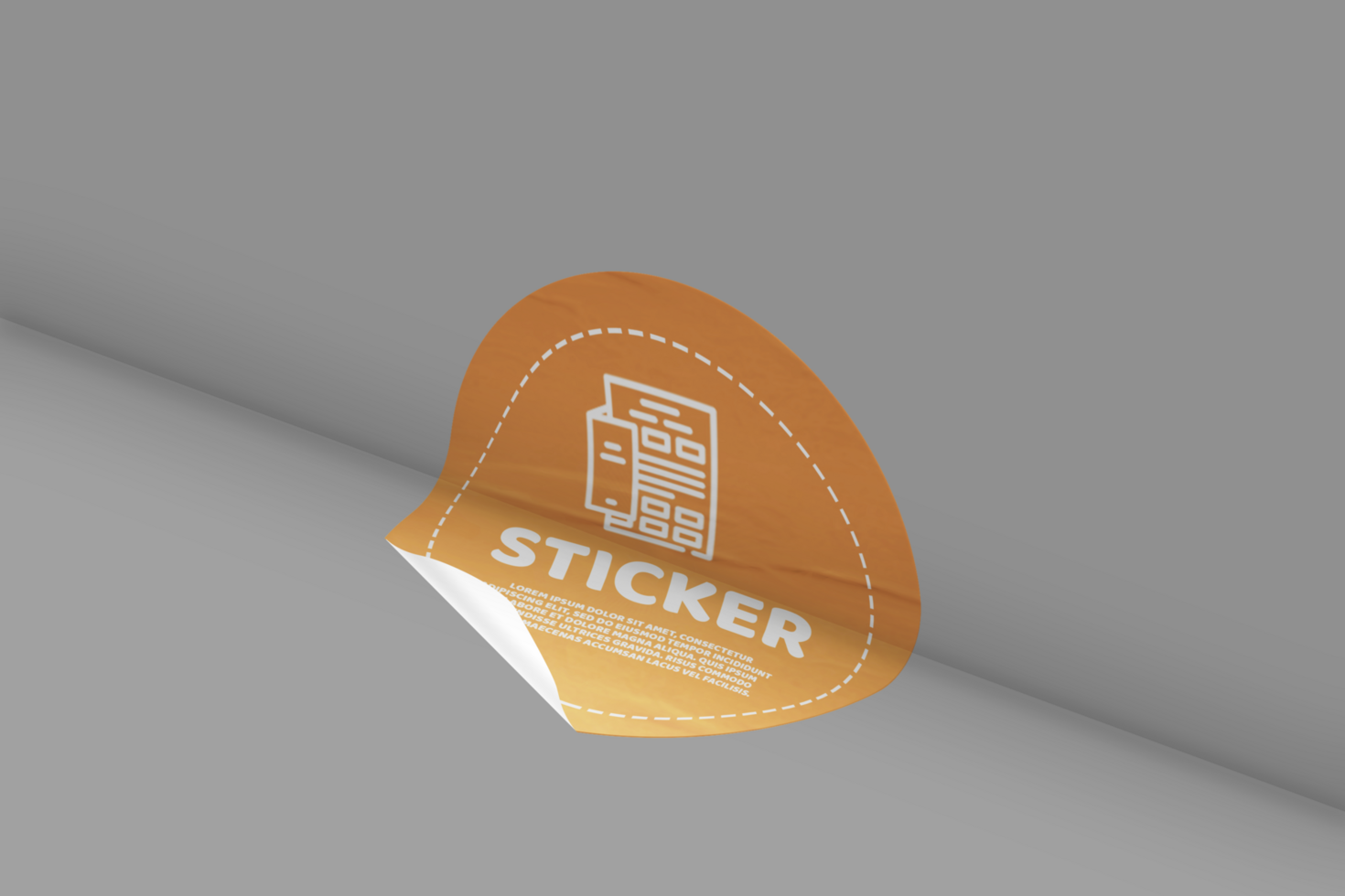 Abstract Texture Sticker Mockup Template Promotional Label Tag Mockup psd