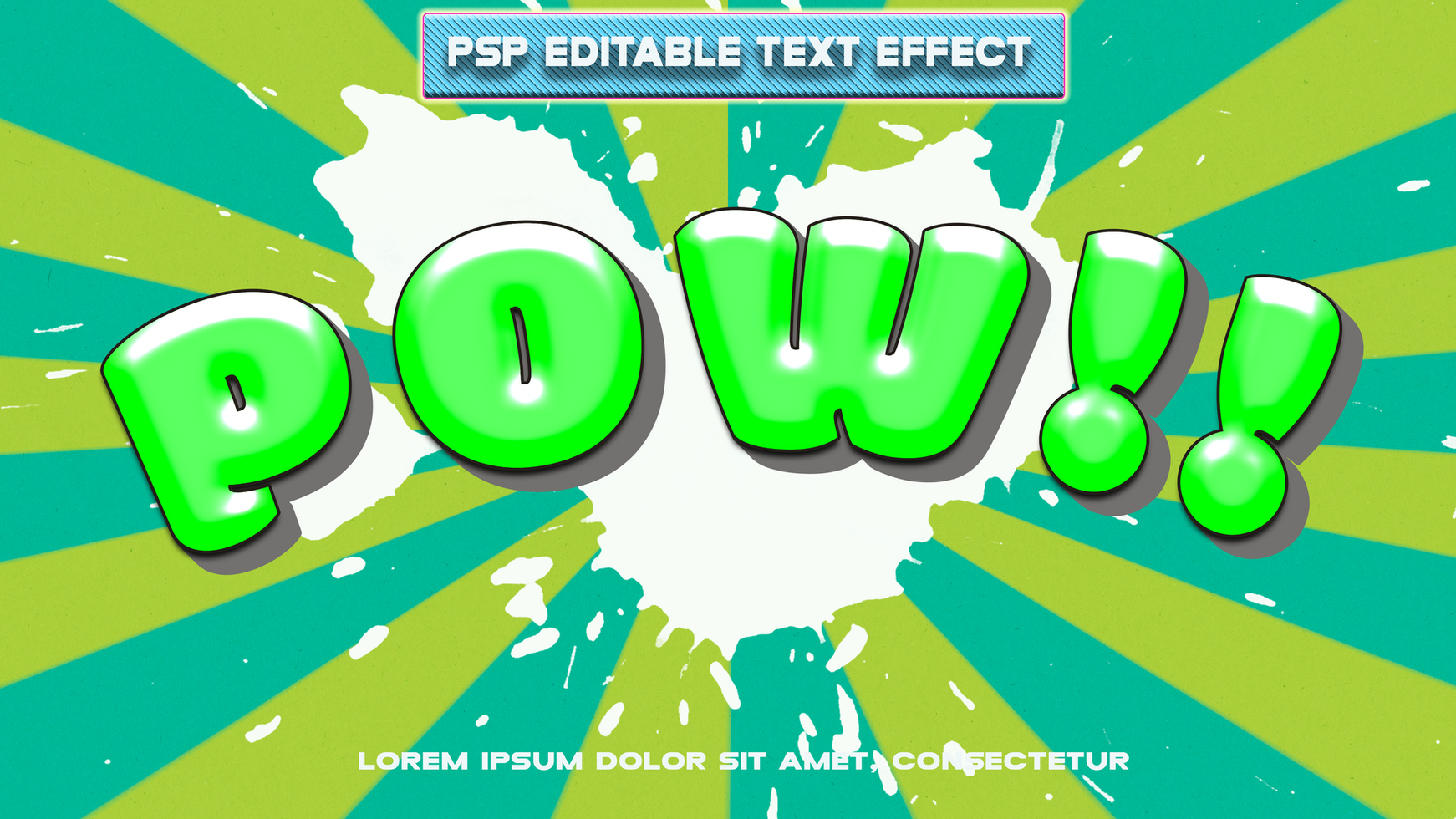 pow text effect - graphic design psd