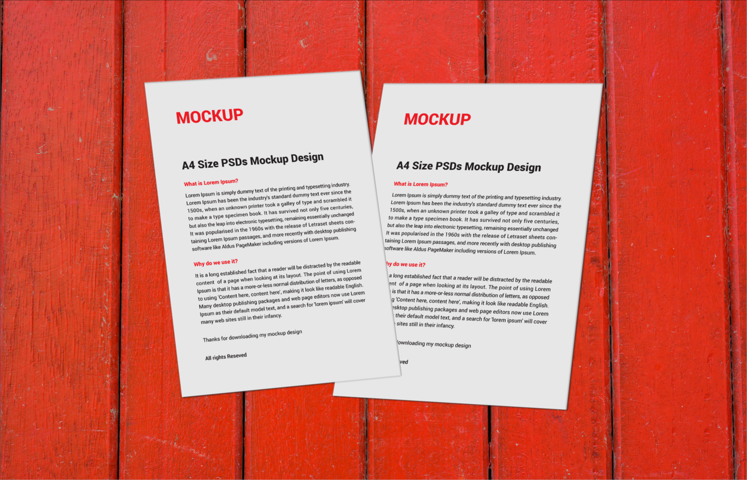 Menu poster pamphlet invoice Letterhead flyers mockup psd