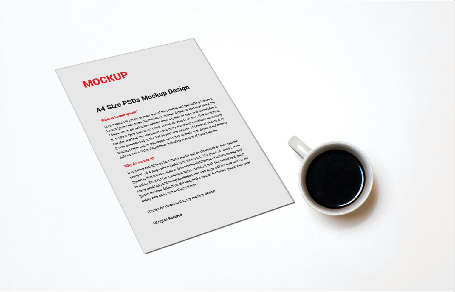 invoice Letterhead Menu posters flyer or Letter mockup psd