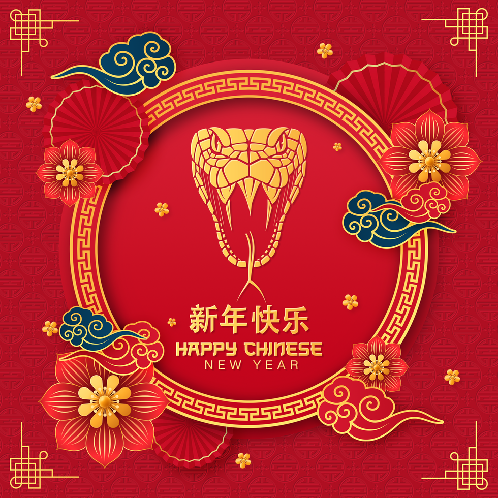 Happy Chinese New Year Red Background For Social Media Post Template Design psd