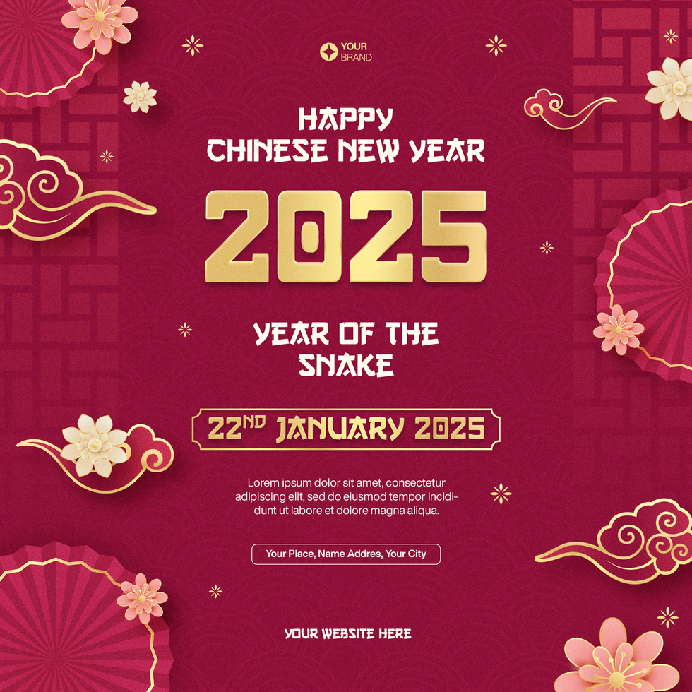 Chinese New Year Poster For Social Media Template Design psd