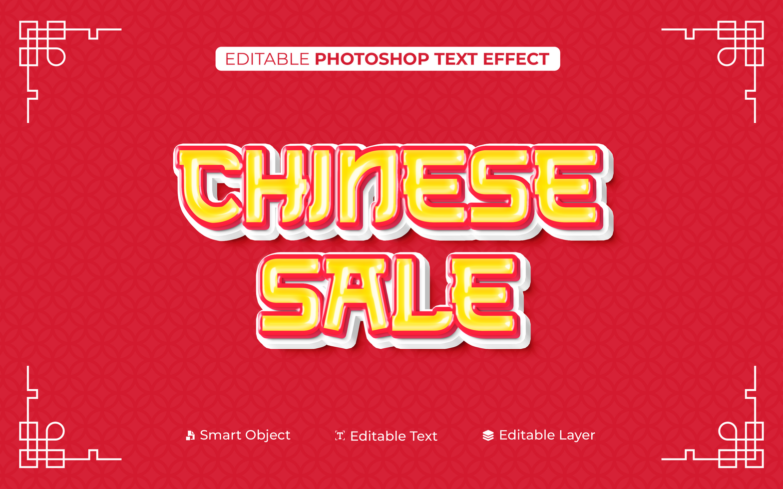 3D Editable Chinese Sale Text Effect for ads psd