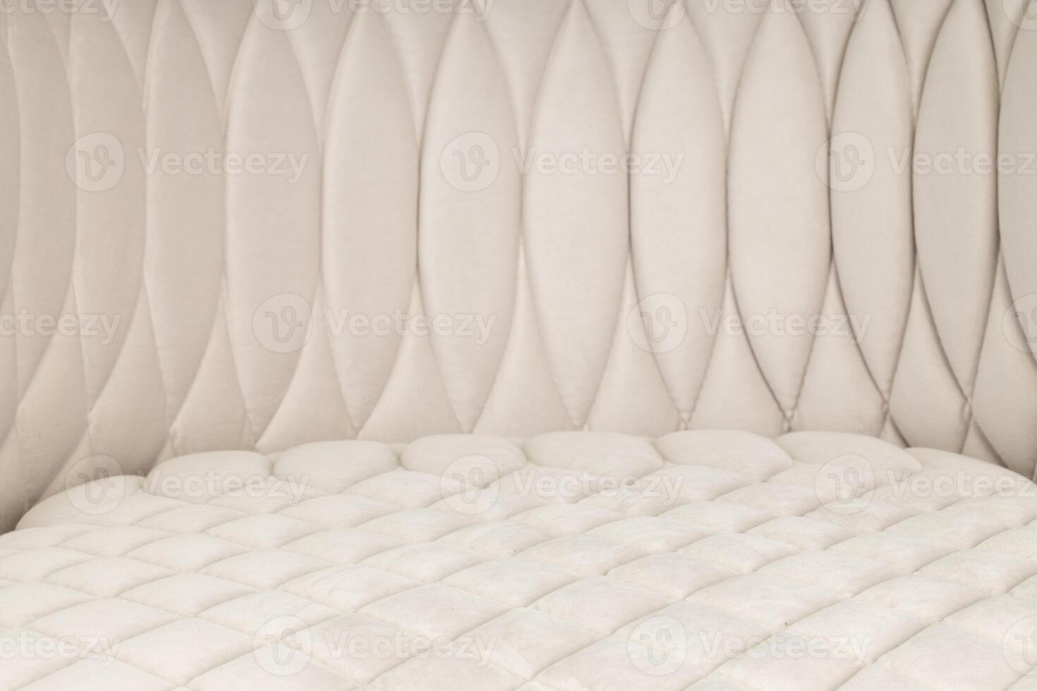 Quilted Upholstery with Textured Design in Beige photo