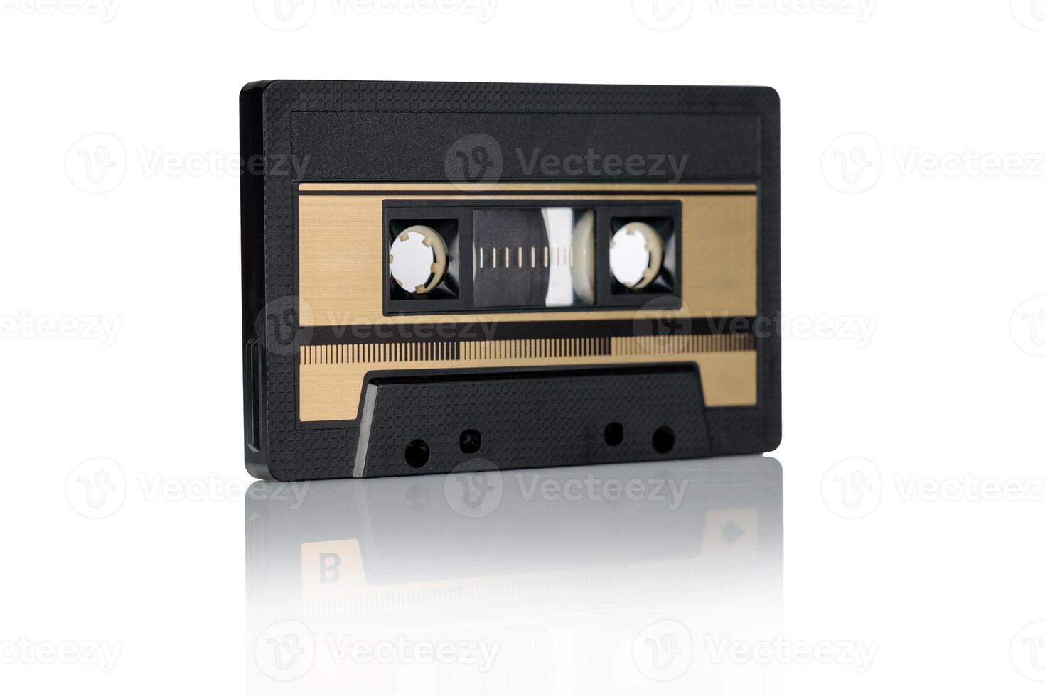 Retro Audio Cassette Tape with Reflection photo