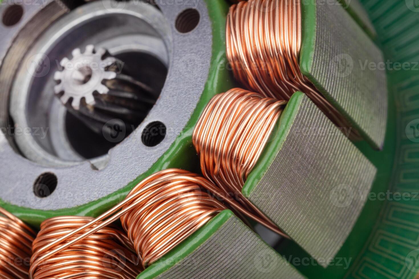 Close up of BLDC motor rotor and stator photo