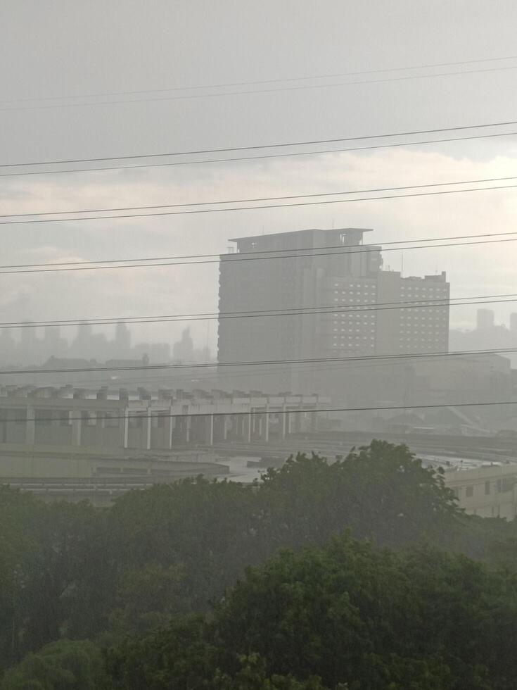 View of cloudy sky from my balcony photo