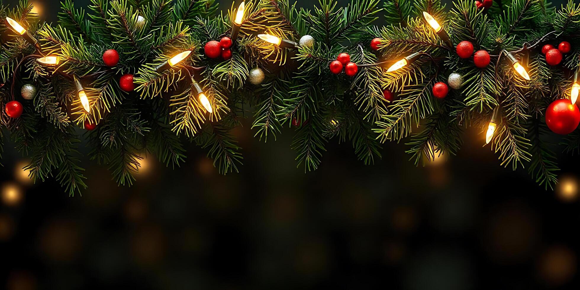 christmas tree with lights photo