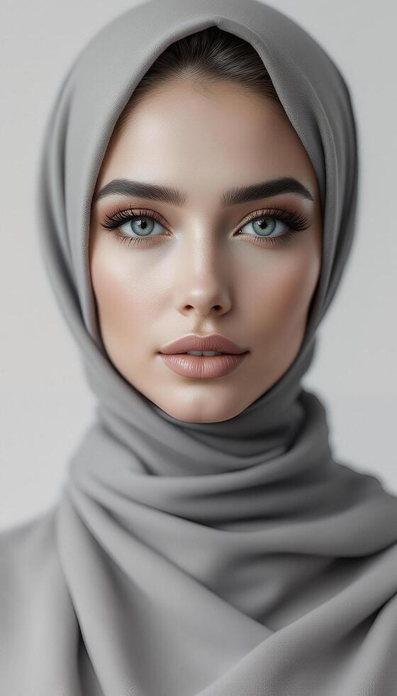 A beautiful woman in a hijab photo