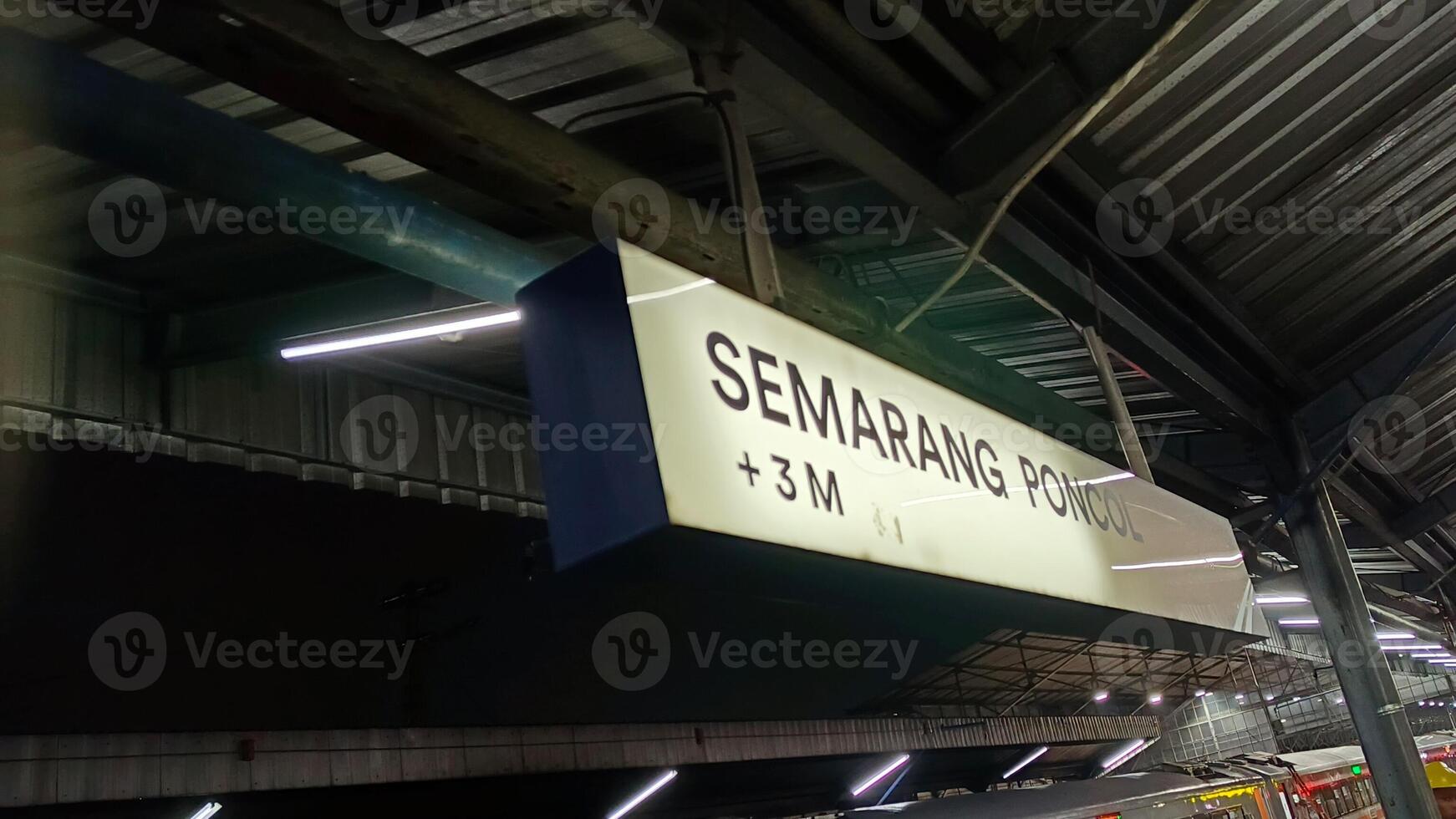 Signpost at Semarang Station photo