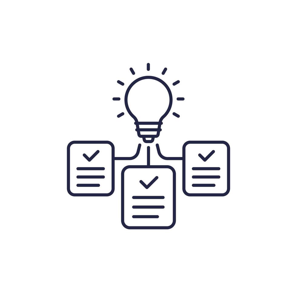 patents line icon on white vector