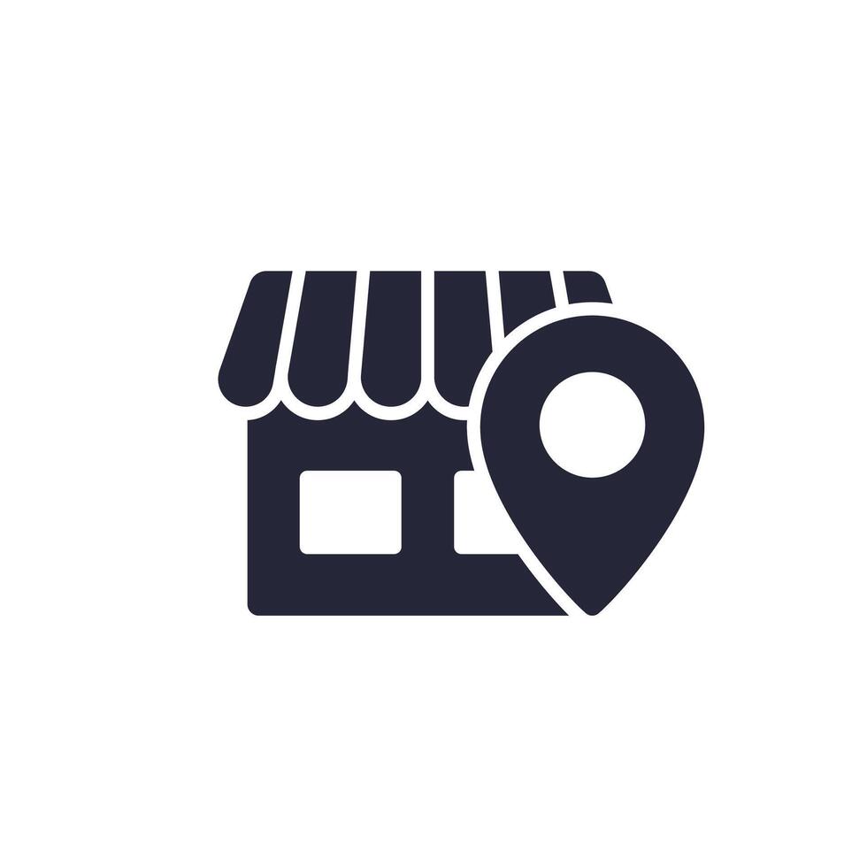 Local shop icon on white vector